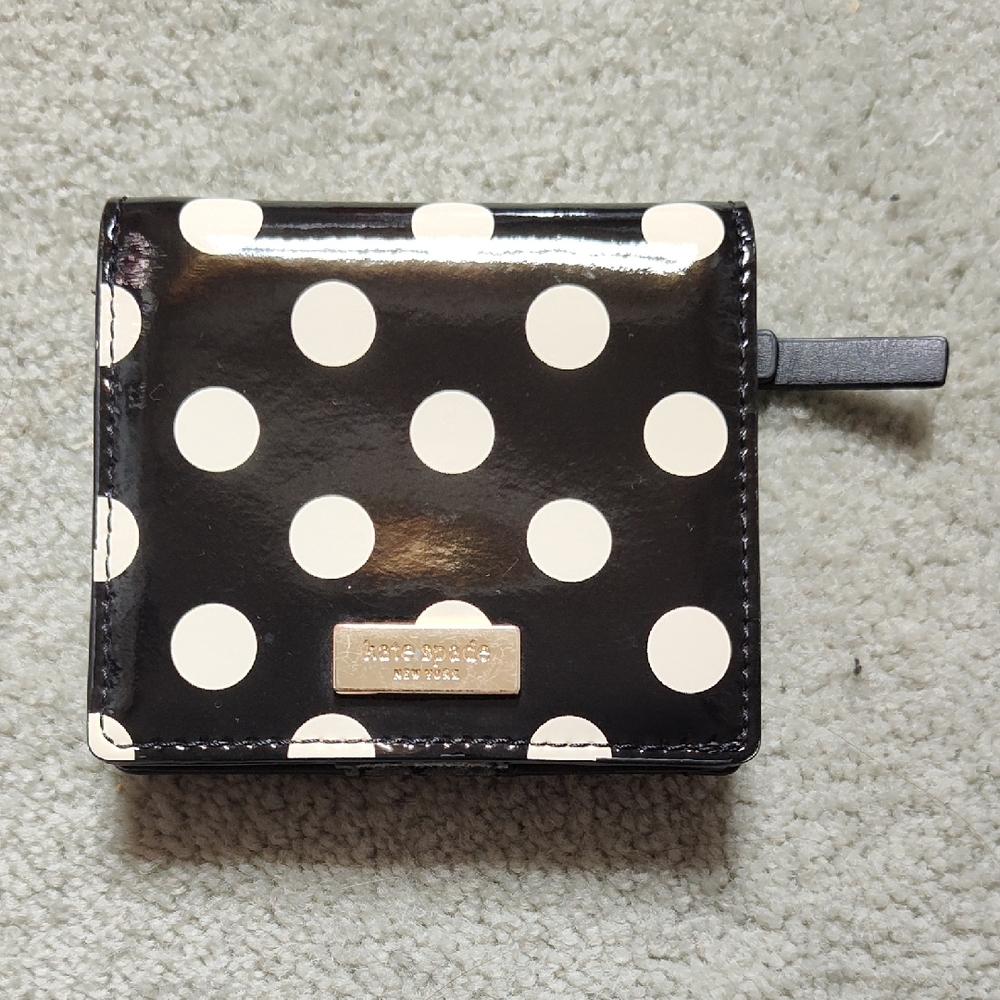 Kate Spade Black and White Polka Dot Wallet